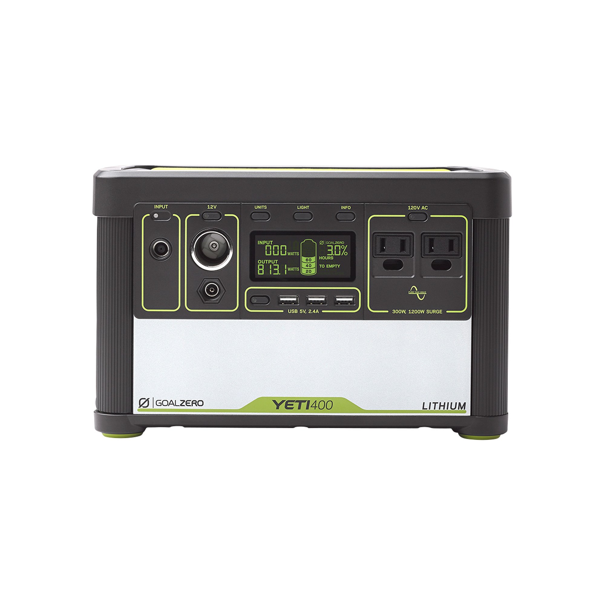 Goal Zero Pure Sine Wave Portable Power Station — 1,200 Surge Watts, 300 Continuous Watts